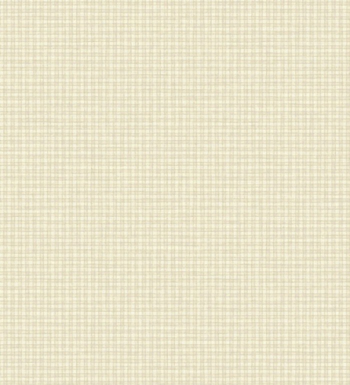 Papel pintado tejido de microcuadros tonos beige y arena - Lozoya Crossed 684385