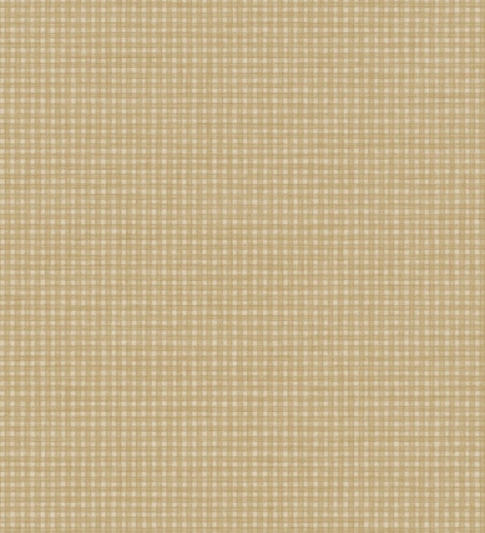 Papel pintado tejido de microcuadros tonos color crudo - Lozoya Crossed 684386