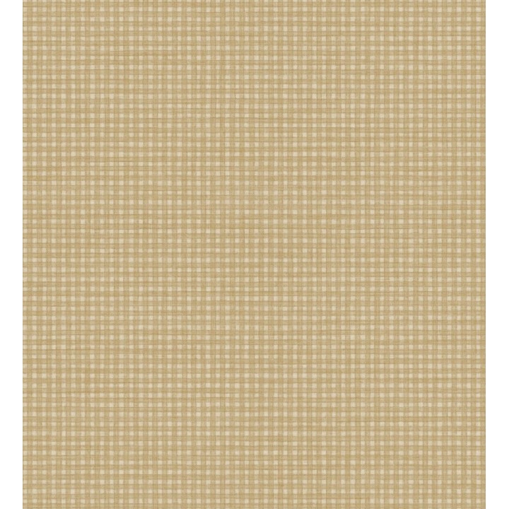 Papel pintado tejido de microcuadros tonos color crudo - Lozoya Crossed 684386