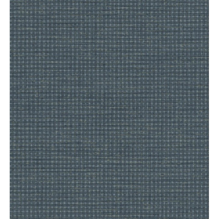 Papel pintado tejido de microcuadros tonos azul oscuro - Turia Striated 684388
