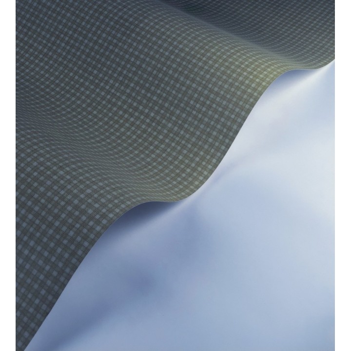 Papel pintado tejido de microcuadros tonos azul oscuro - Turia Striated 684388