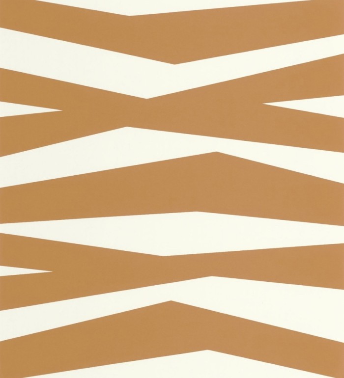 Papel pintado abstracción lineal en relieve arenoso tono terracota - Ibiza Intertwined 684393