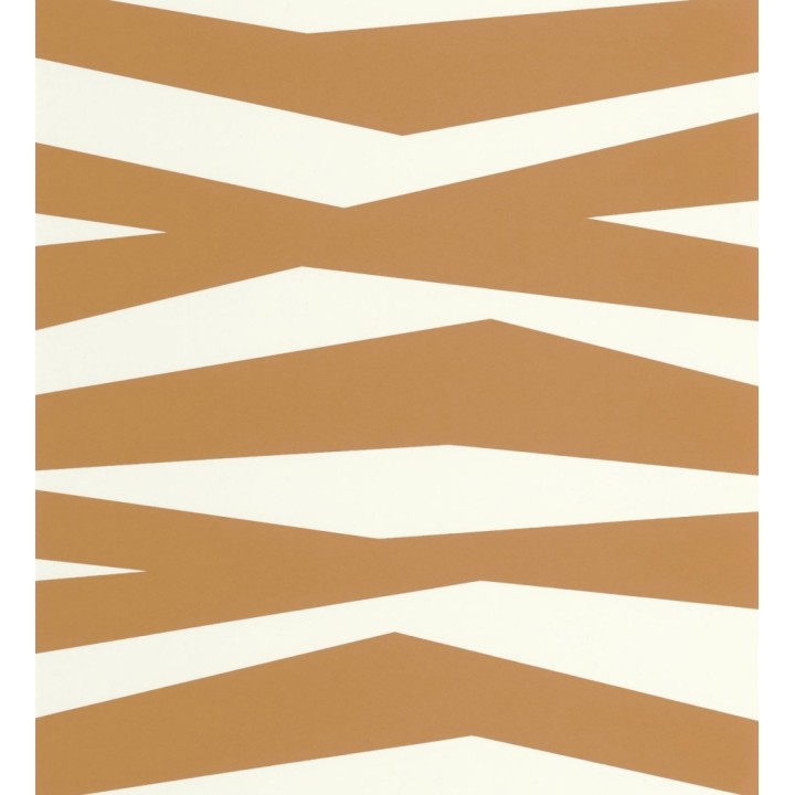 Papel pintado abstracción lineal en relieve arenoso tono terracota - Ibiza Intertwined 684393