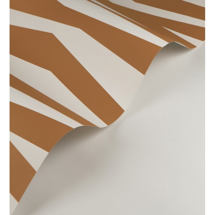 Papel pintado abstracción lineal en relieve arenoso tono terracota - Ibiza Intertwined 684393