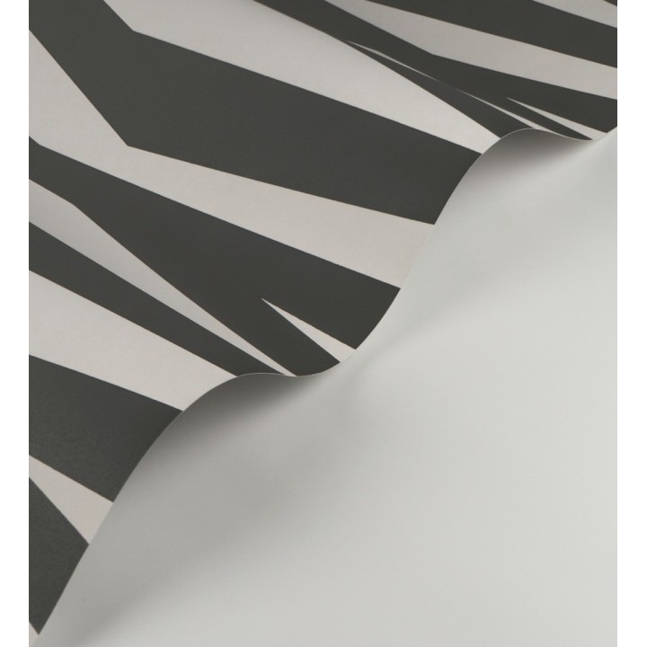 Papel pintado abstracción lineal en relieve arenoso tono gris carbón - Ibiza Intertwined 684396