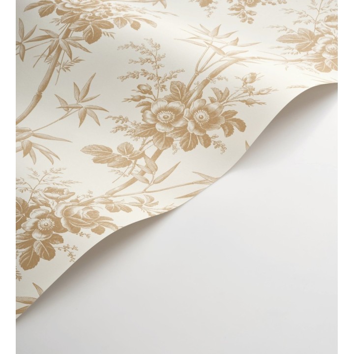 Papel pintado flores románticas provenzales fondo beige - Lucien Refined 684409