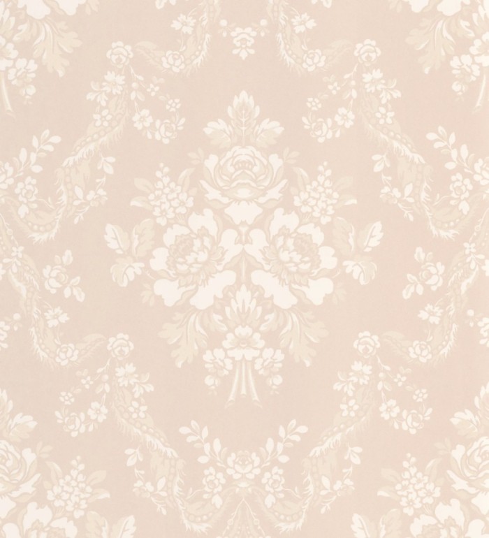Papel pintado damasco rosa empolvado estilo romántico - Adelheid Ornate 684426