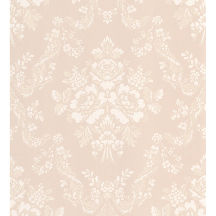 Papel pintado damasco rosa empolvado estilo romántico - Adelheid Ornate 684426
