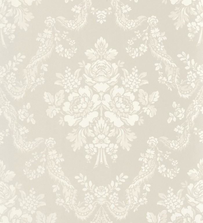 Papel pintado damasco beige neutro estilo romántico - Adelheid Ornate 684428