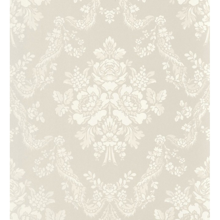 Papel pintado damasco beige neutro estilo romántico - Adelheid Ornate 684428