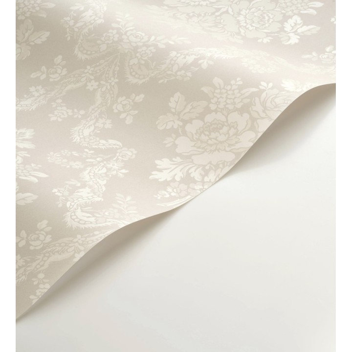 Papel pintado damasco beige neutro estilo romántico - Adelheid Ornate 684428