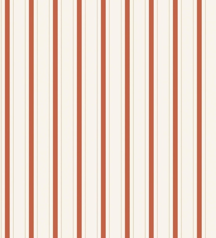 Papel pintado rayas clásicas finas en rojo - Albert Stripes 684440