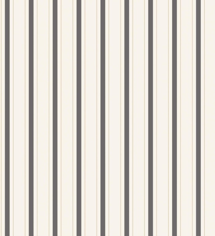 Papel pintado rayas clásicas finas gris carbón - Albert Stripes 684441