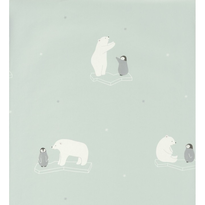Papel pintado infantil pingüinos y osos polares - Polar fun 126530