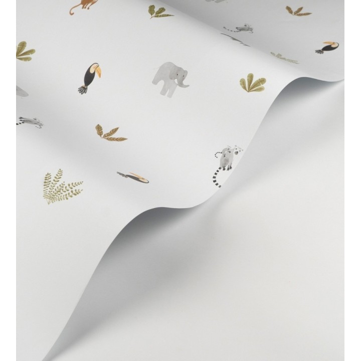 Papel pintado selva infantil con animales y plantas - Sahara Spirit 684459