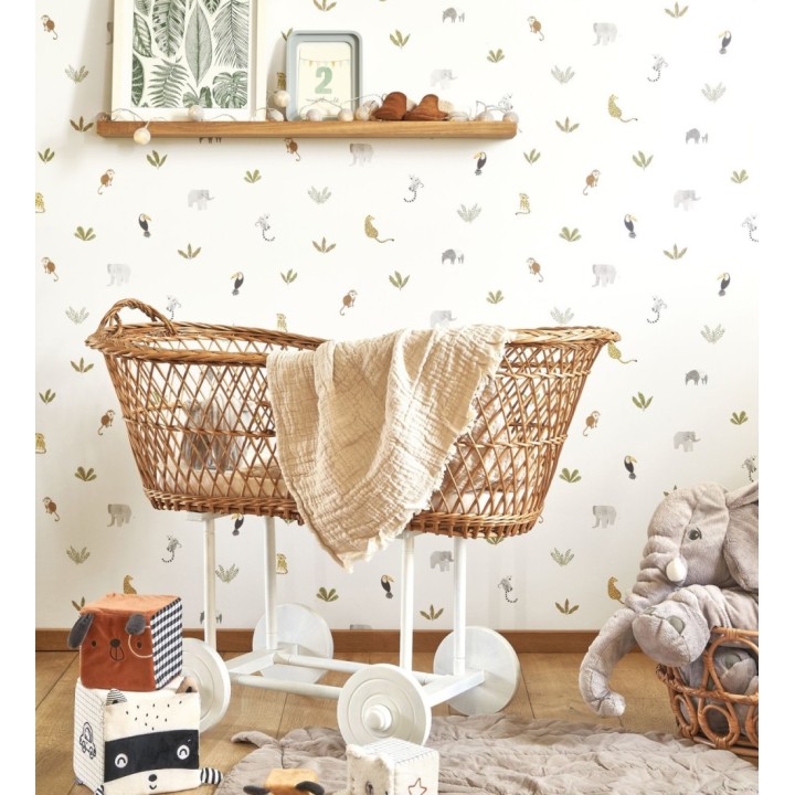 Papel pintado selva infantil con animales y plantas - Sahara Spirit 684459