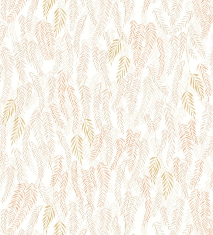Papel pintado de hojas en tonos coral y beige - Lara Willow 684465
