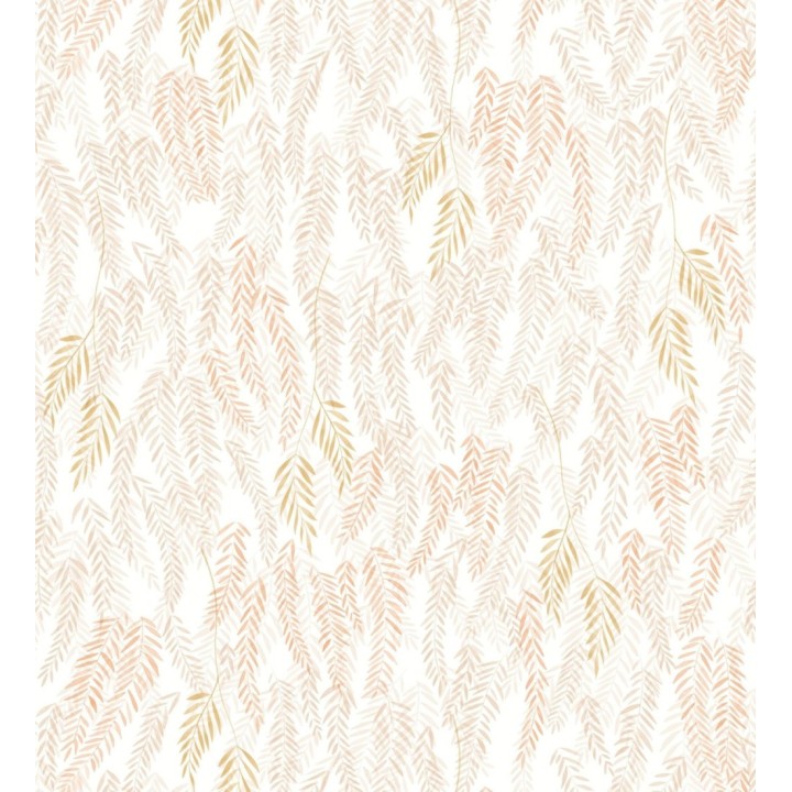 Papel pintado de hojas en tonos coral y beige - Lara Willow 684465