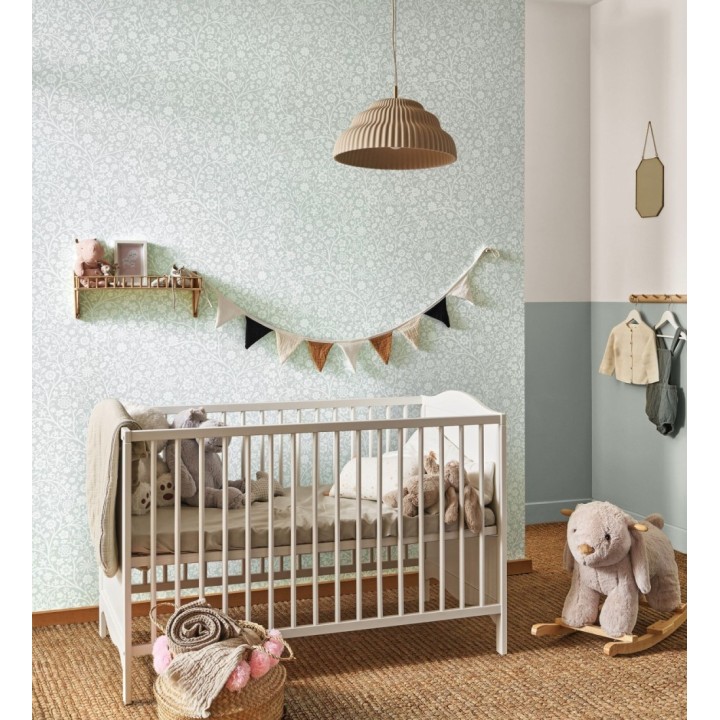 Papel pintado flores ilustración botánica sutil y armónica tono azul - Natalie Reverie 684477