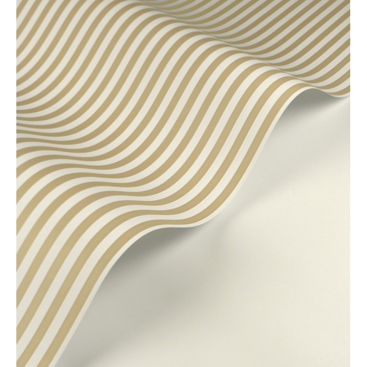 Papel pintado rayas finas infantiles tonos mostaza y blanco - Andy Stripes 684490