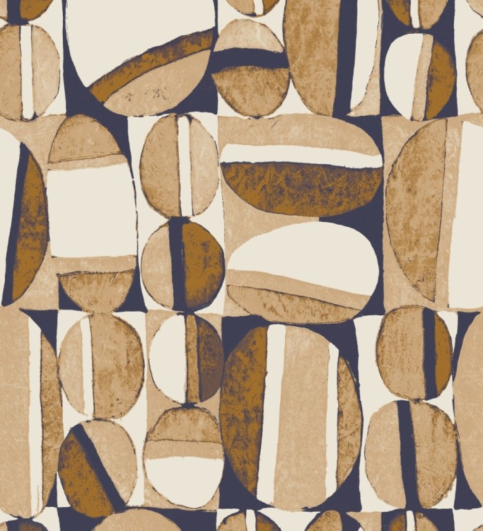 Papel pintado óvalos artísticos estilo africano - Nimba Wall 126550