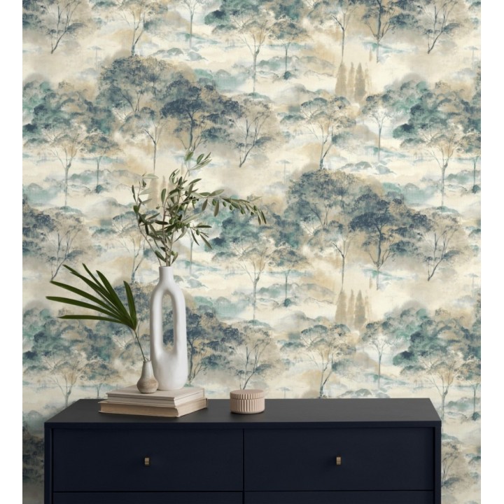 Papel pintado lienzo de árboles al óleo estilo impresionismo tradicional - Giverny Artistic 684499