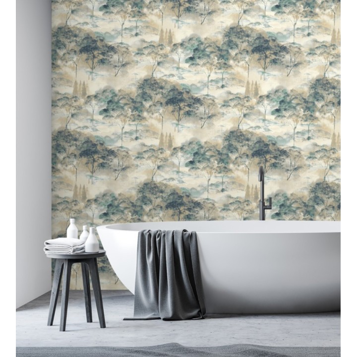 Papel pintado lienzo de árboles al óleo estilo impresionismo tradicional - Giverny Artistic 684499