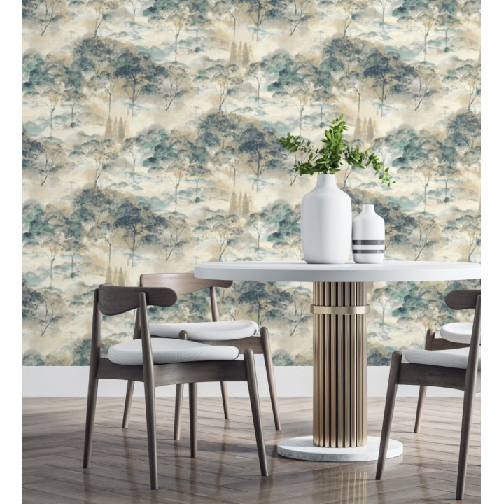 Papel pintado lienzo de árboles al óleo estilo impresionismo tradicional - Giverny Artistic 684499