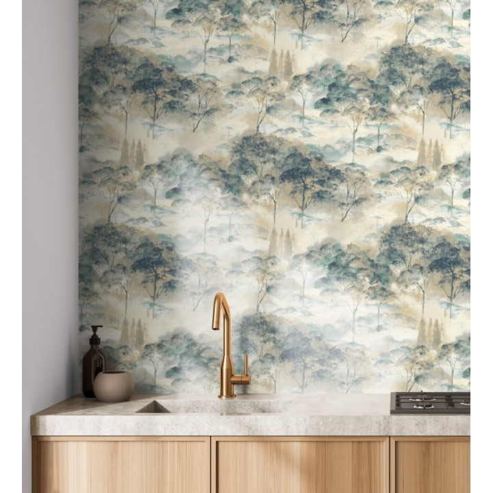 Papel pintado lienzo de árboles al óleo estilo impresionismo tradicional - Giverny Artistic 684499