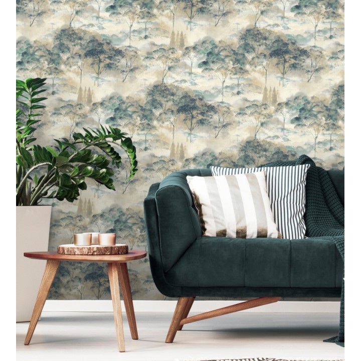 Papel pintado lienzo de árboles al óleo estilo impresionismo tradicional - Giverny Artistic 684499