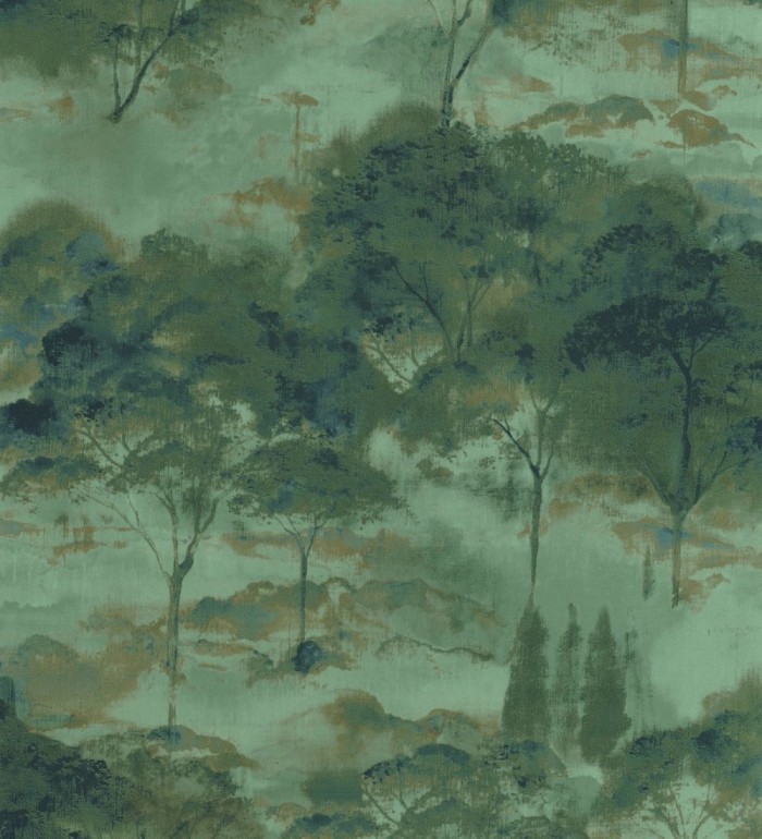 Papel pintado lienzo de árboles al óleo estilo impresionismo tradicional - Giverny Artistic 684501