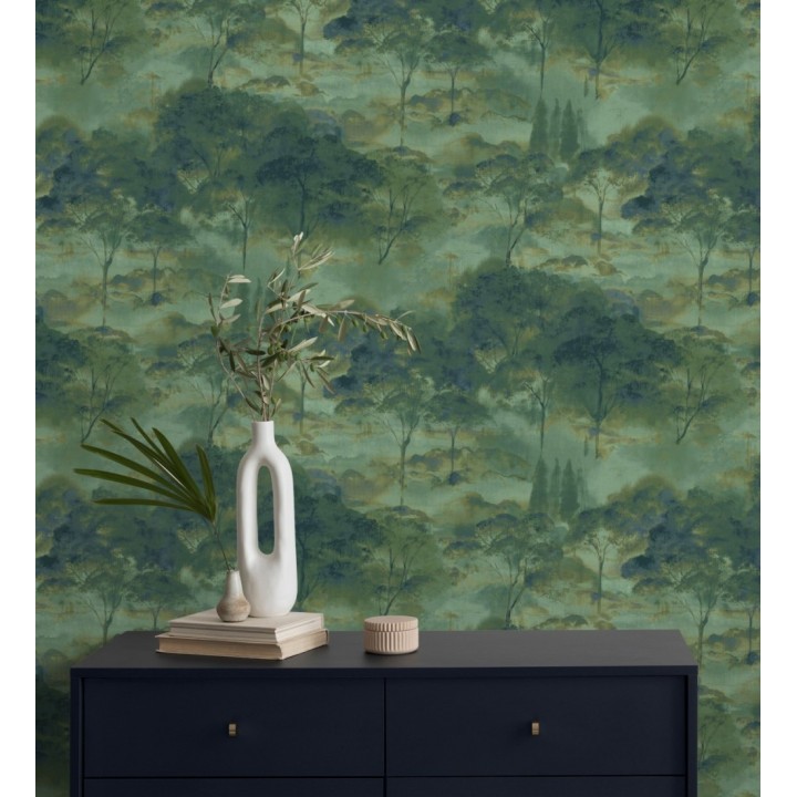 Papel pintado lienzo de árboles al óleo estilo impresionismo tradicional - Giverny Artistic 684501