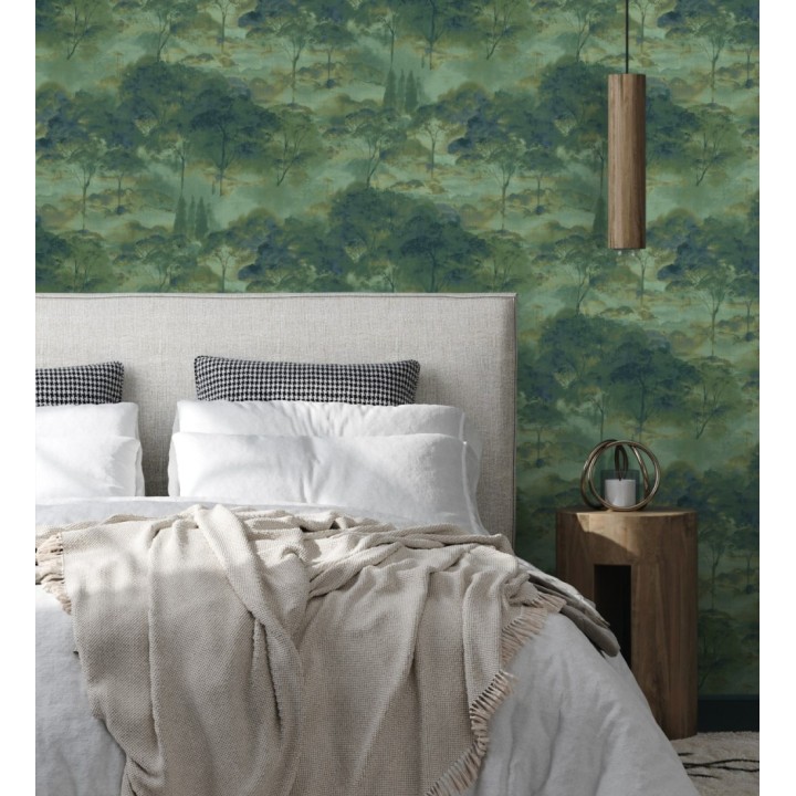 Papel pintado lienzo de árboles al óleo estilo impresionismo tradicional - Giverny Artistic 684501