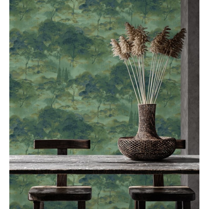 Papel pintado lienzo de árboles al óleo estilo impresionismo tradicional - Giverny Artistic 684501