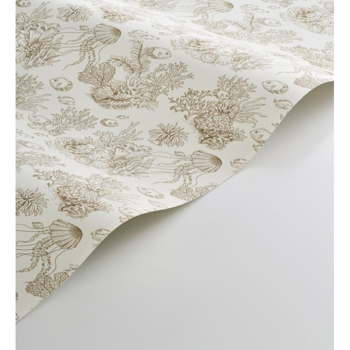 Papel pintado arrecife coralino dibujado sobre tejido de lienzo - Atlantis Abyss 684502