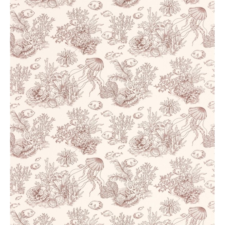 Papel pintado arrecife coralino dibujado sobre tejido de lienzo - Atlantis Abyss 684504