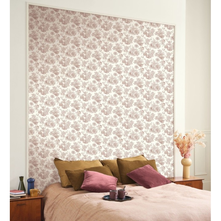 Papel pintado arrecife coralino dibujado sobre tejido de lienzo - Atlantis Abyss 684504