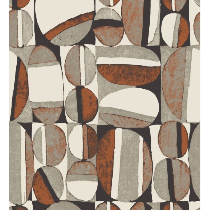 Papel pintado óvalos artísticos estilo africano - Nimba Wall 126552