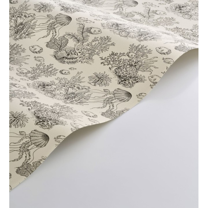 Papel pintado arrecife coralino dibujado sobre tejido de lienzo - Atlantis Abyss 684506