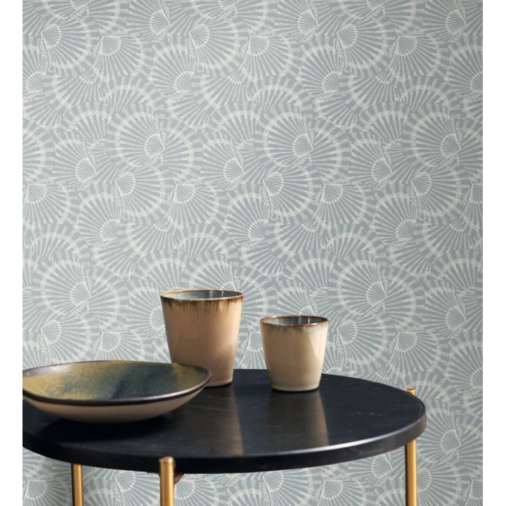 Papel pintado conchas marinas texturizadas en relieve textil - Salina Layered 684510