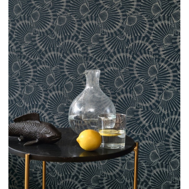 Papel pintado conchas marinas texturizadas en relieve textil - Salina Layered 684511