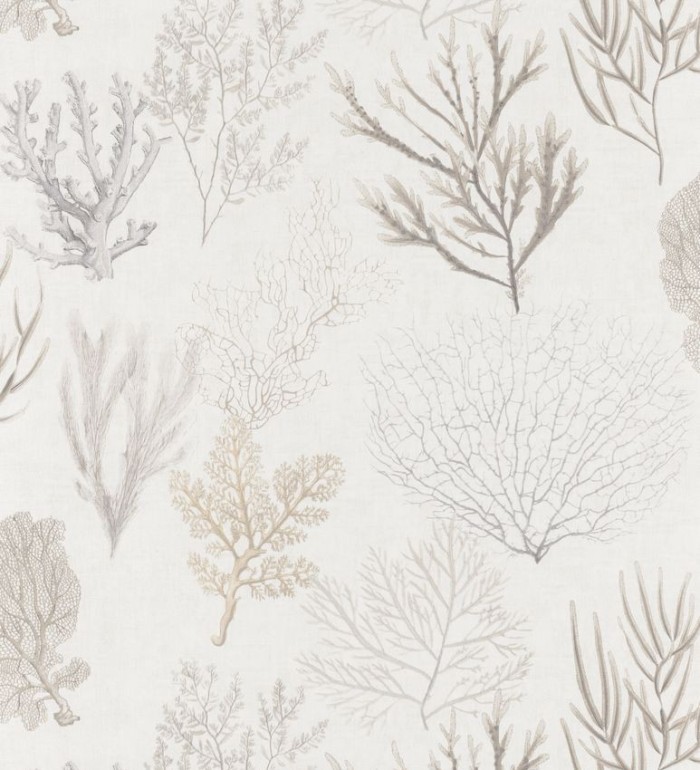 Papel pintado de corales marinos texturizado en tejido de fibras de lienzo - Baltic Forest 126559