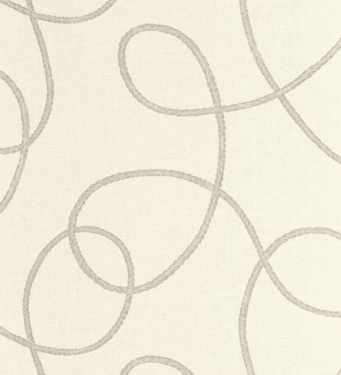 Papel pintado cuerdas náuticas entrelazadas fondo crema claro - Dover Coiled 684512