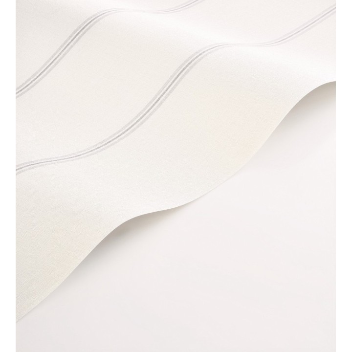 Papel pintado de rayas azul acero fondo tejido de lino - Colmar Lined 684516