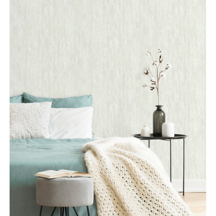 Papel pintado madera decapada beige clara rústica - Hadson Boards 684520