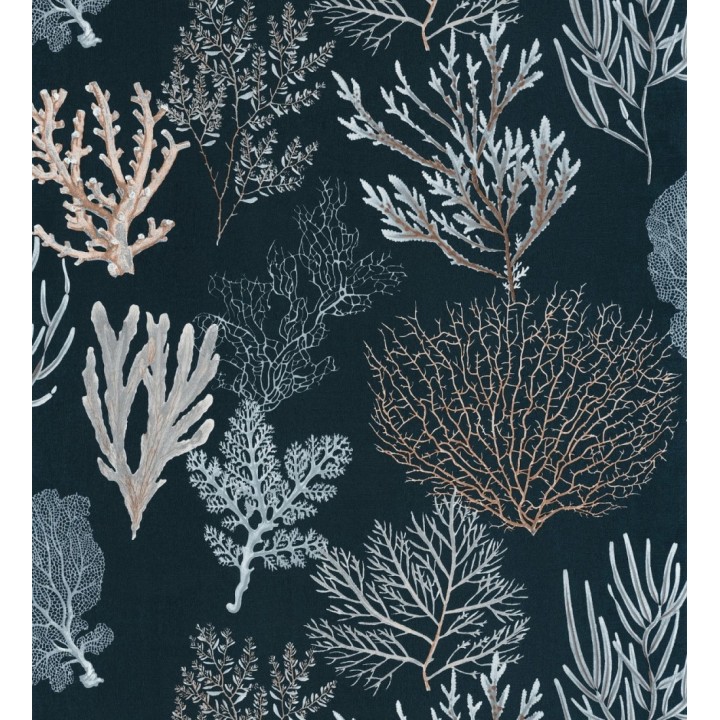Papel pintado de corales marinos texturizado en tejido de fibras de lienzo - Baltic Forest 684530