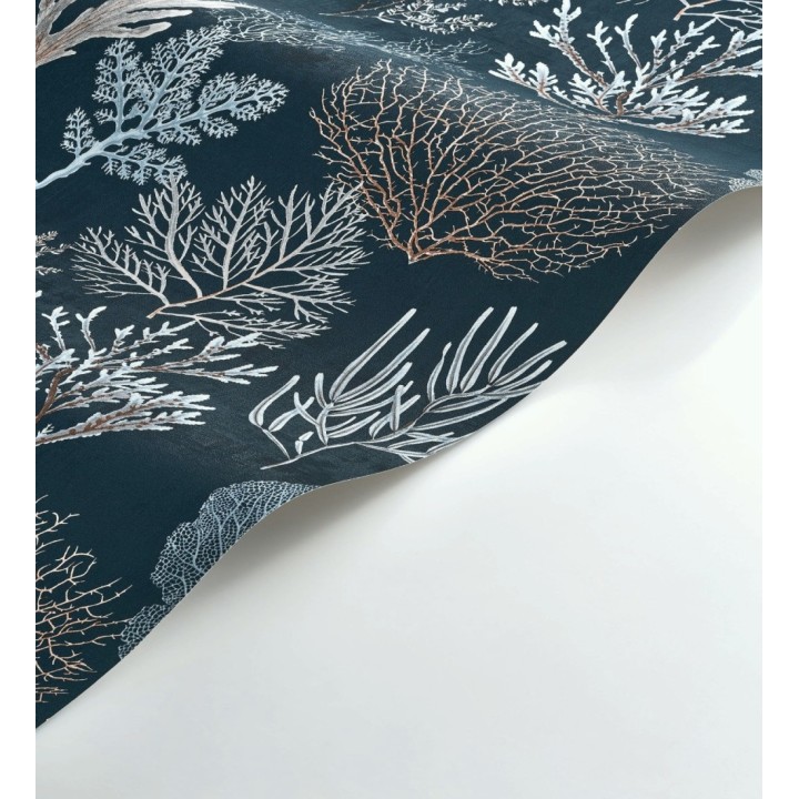 Papel pintado de corales marinos texturizado en tejido de fibras de lienzo - Baltic Forest 684530