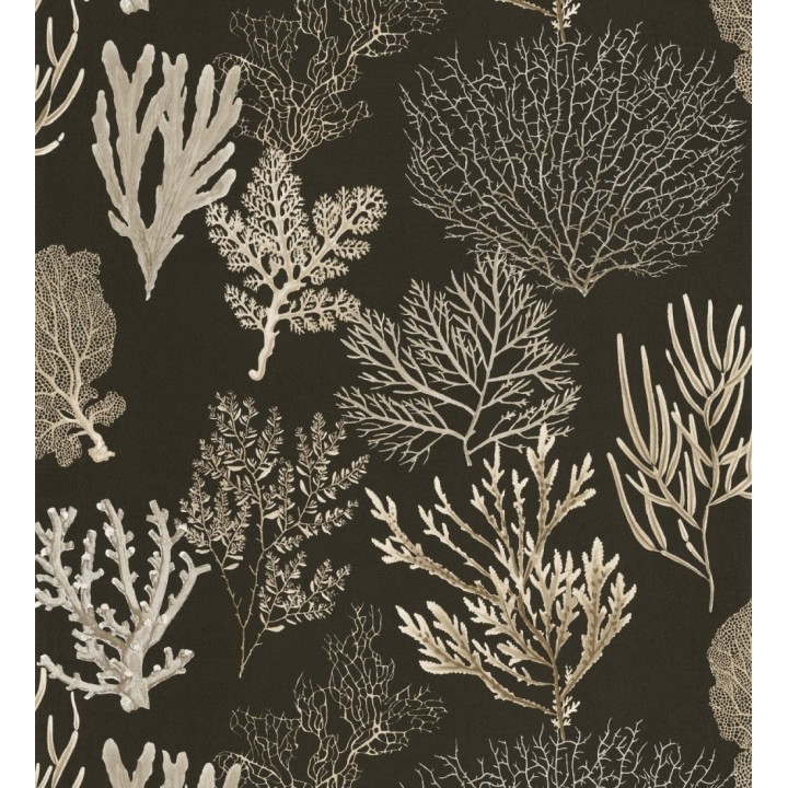 Papel pintado de corales marinos texturizado en tejido de fibras de lienzo - Baltic Forest 684533