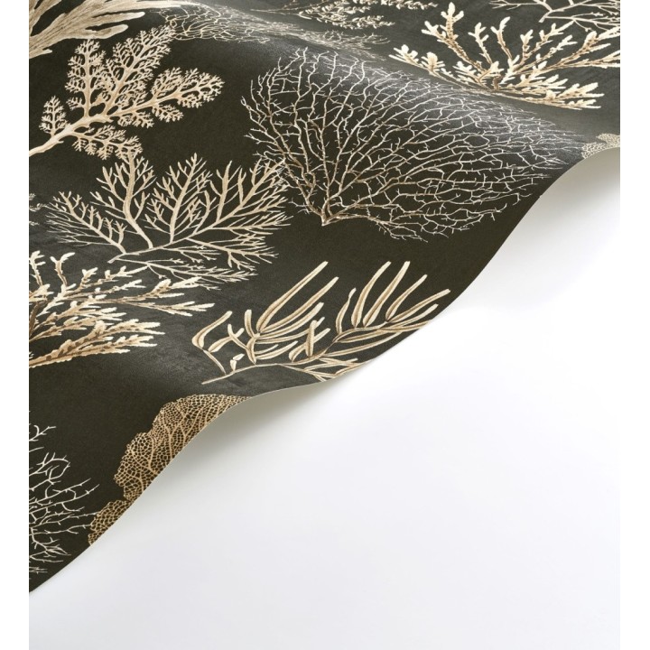 Papel pintado de corales marinos texturizado en tejido de fibras de lienzo - Baltic Forest 684533