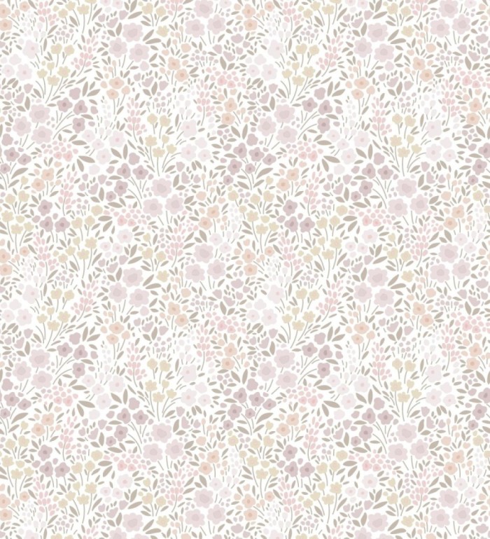 Papel pintado liberty floral mini tonos rosa empolvado - Alina Dainty 684536